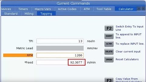 Haas Apps Min - Quickly Calculate Feeds and Speeds