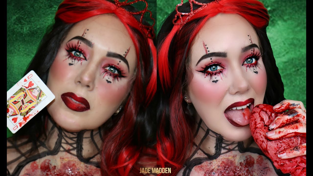 Dark Queen Of Hearts Halloween Makeup Tutorial Youtube