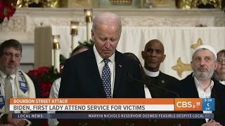 President Biden, first lady attend service for New Orleans attack