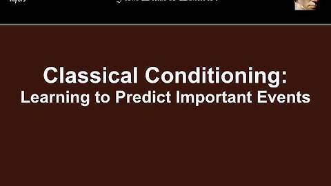 Classical Conditioning: Learning to Predict Important Events. Mark Gluck (Rutgers-Newark). 3/29/20