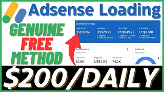 Adsense Loading Method | Genuine Free Method | Online Earning in India by Adsense