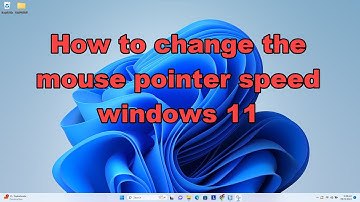 How to change the mouse pointer speed windows 11