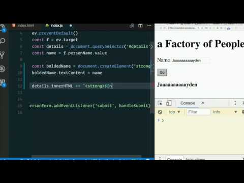 Day 2 - Afternoon, part 5: createElement, appendChild - XTBC 2017 Session 2