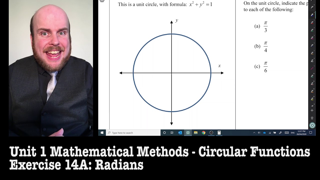 Maths Methods Unit 1: Circular Functions - Radians (Ex 14A) - YouTube