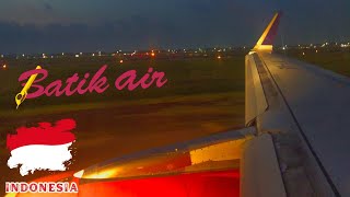 NIGHT Pushback-Take Off JAKARTA Batik Air Airbus A320 | ID 6850 PK-LAI