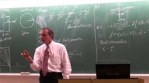 Lecture 09 (2013). 4.2 Transient heat conduction in large plane walls, long cylinders and spheres