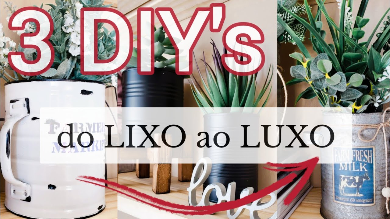 Do lixo ao luxo: LATAS/ 3 ideias de faça você mesmo: Reutilizando Latas/3 DIY's: Home decor