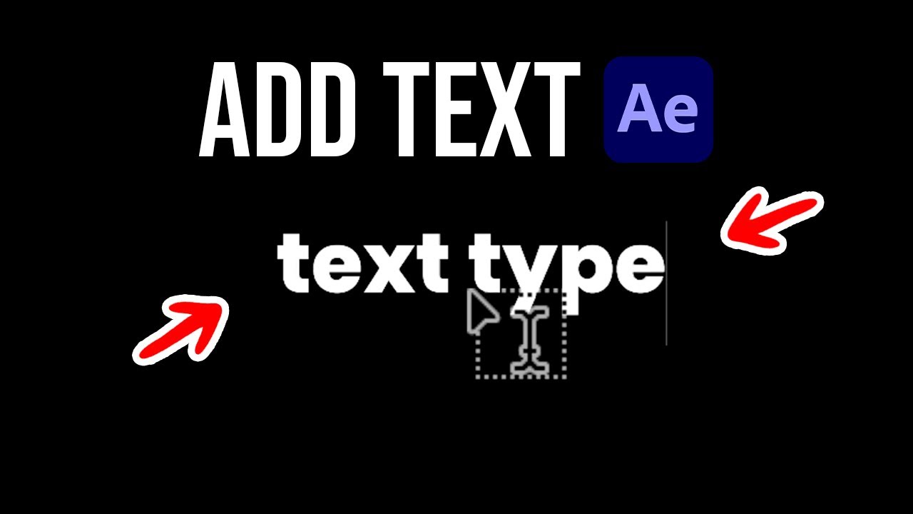 How To Add Text In After Effects - YouTube