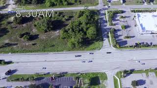 Time Lapse Drone Video Traffic Florida