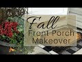 Fall Front Porch Makeover/ How To Spruce Up Your Front Porch For Fall #falldiy #fallporchmakeover