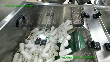 Plastic bottle arranging machine for round square bottles unscrambler system