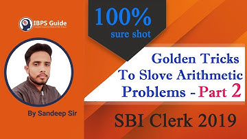 Expected Arithmetic Questions | SBI Clerk Pre | Master Trick |  Arithmetic QS (PART 2) | Sandeep Ji