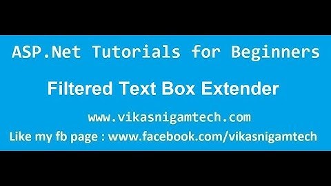 Filtered Text Box Extender Control | ajax control tool kit