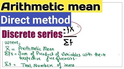 Business statistics bcom 1st year playlist 2023 | Arithmetic mean | Discrete series | Direct method