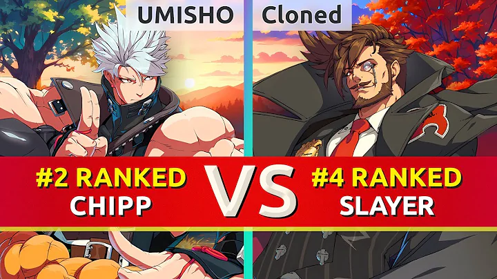 GGST ▰ UMISHO (#2 Ranked Chipp) vs Cloned (#4 Ranked Slayer). High Level Gameplay