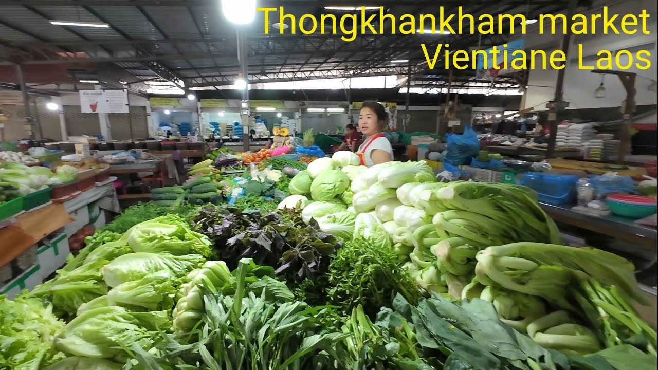 Buying groceries at Thongkhankham market. Support our locals in Vientiane, Laos