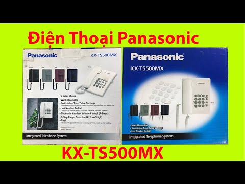 Mở hộp điện thoại bàn Panasonic fullbox | Panasonic KX-TS500MX