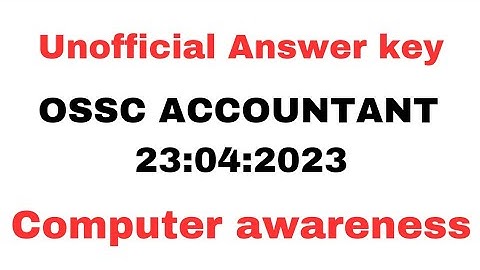 OSSC accountant 2022( 23 april) computer or internet Awareness#ossc #accountantossc #osscaccountant