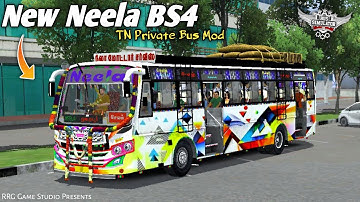 🤩🔥New Neela BS4 TN Private Bus Mod | Bussid v4.3.4 - MOD BUSSID