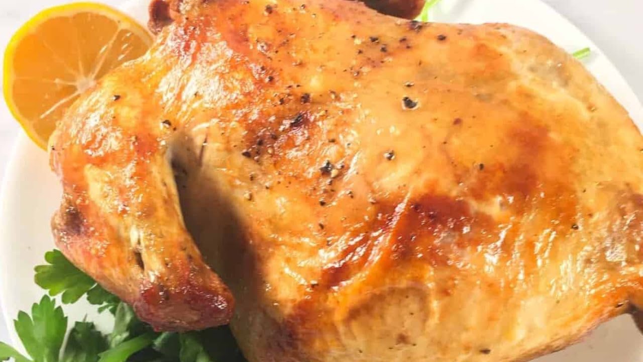 Air Fryer Rotisserie Chicken on Spit YouTube