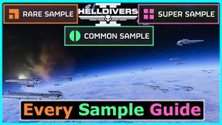 tips for finding super, rare, and common samples in helldivers 2