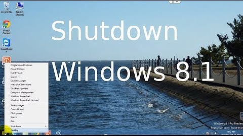 Shutdown Windows 8.1 - Windows 8.1 Tutorial