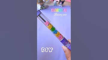 DIY Kawaii bunny pen🐰🖊️#shorts #tonniartandcraft #diy #art #love #craft #youtubeshorts