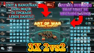 Unit & Building First Upgrade  & 3x 2vs2 GG ‼ Resistance | AOW3 Art Of War 3 Global Conflict