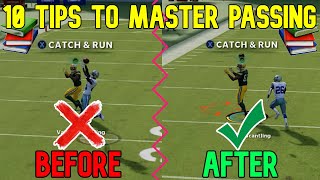 CAN'T PASS? HERE'S WHY! 10 Tips & Tricks on How to 🎓MASTER PASSING📚 in Madden NFL 22! Offense Tips