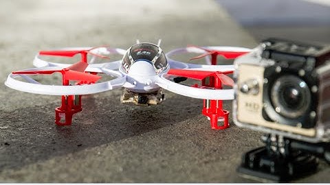 Syma x3 with wristwatch camera and filmed with SJ4000