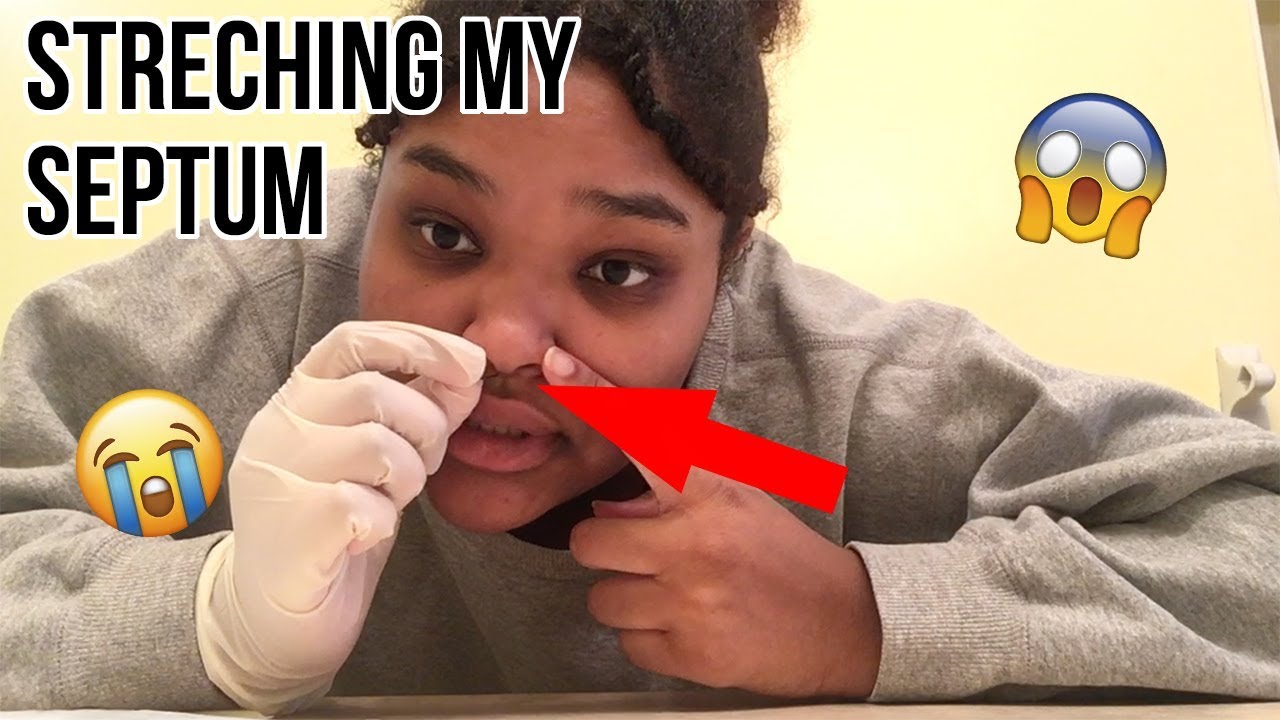STRETCHING MY SEPTUM (16g to 14g) YouTube
