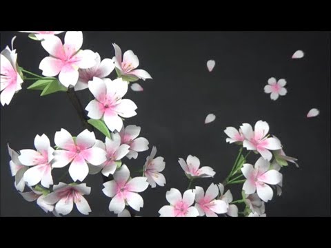 ペーパーフラワー 可愛い コピー用紙で桜の花の作り方 Diy Paper Flower Cute Cherry Blossom Youtube