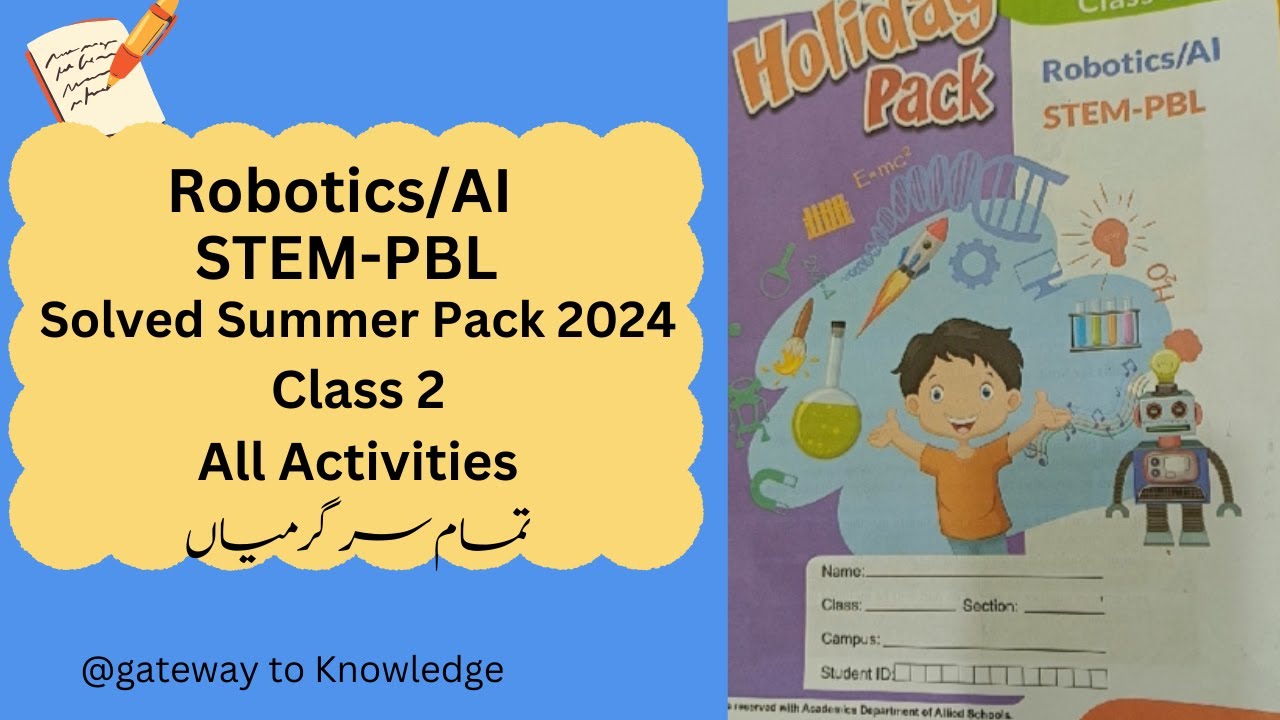 Allied school Summer pack class 2 robotics AI STEM-PBL