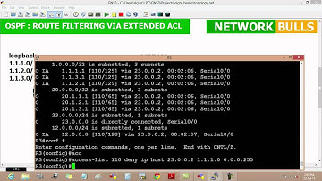 Route Filtering in OSPF via EXTENDED ACL