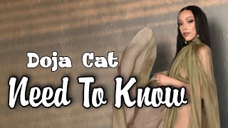 Need To Know - Doja Cat (lyrics animation)