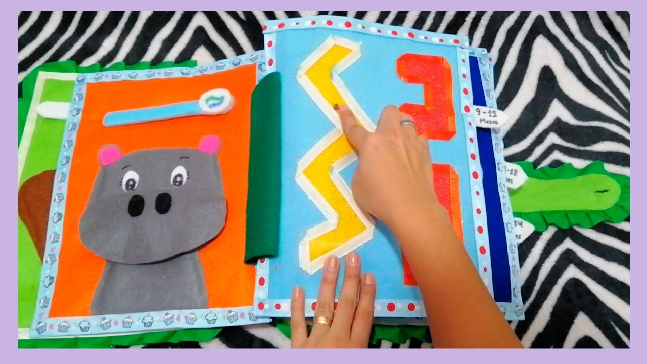 Libro sensorial para niños y niñas de 6 meses a 3 años [ Texturas,  animales, números, motricidad ] 