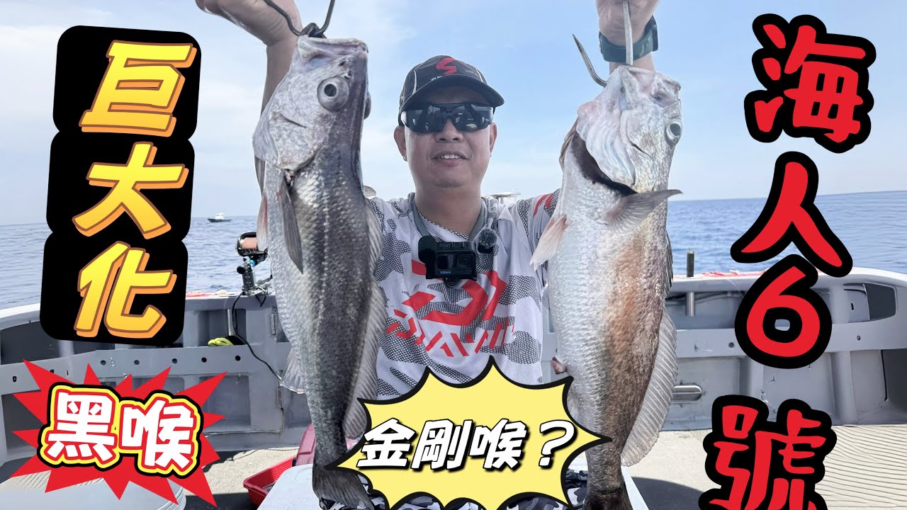這個黑喉怎麼跟我印象中的不一樣，猴子王船長果然不同凡響猴塞雷啊！#海人#大魚 #海人6號