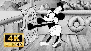 Steamboat Willie (1928 Film)  4K Film Remaster