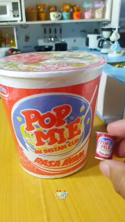 Pop mie mini vs pop mie besar #shorts #popmie
