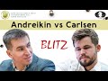 The only defeat of Magnus at World Blitz 2019 | Dmitry Andreikin vs Magnus Carlsen |