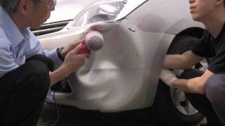 Major Prius Bumper Dent Repair