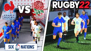 FRANCE v ENGLAND | 6 Nations 2024 Round 5 | Rugby 22 - Legend Difficulty Gameplay & Commentary