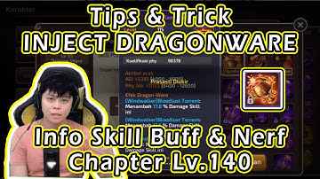 HOW TO INJECT INSCRIPTION ??TIPS AND TRICK INJECT INSCRIPTION D.WARE + INFO UPDATE SKILL CHAPTER 140