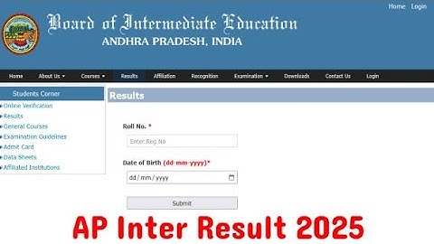 ap inter results || ap inter results 2025 || ap intermediate results update