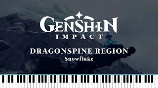 ｢Dragonspine - Snowflake｣ Genshin Impact 1.2 OST / Synthesia Piano Cover [MIDI & Sheet Music] screenshot 4