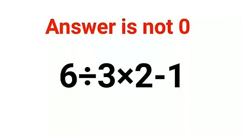 6÷3×2-1 The answer is not 0. Many got it wrong!  Ukraine Math Test #math #percentages #ukraine