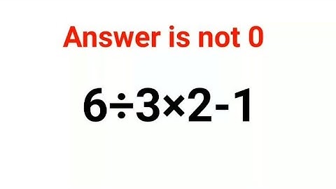 6÷3×2-1 The answer is not 0. Many got it wrong!  Ukraine Math Test #math #percentages #ukraine