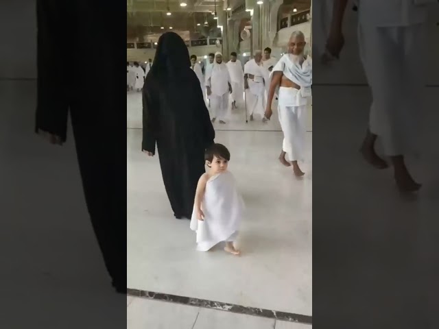 Tiny Devotee in the Heart of Makkah 🕋💫 #BlessedJourney class=