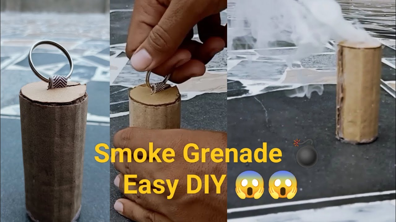 Easy DIY , Smoke Grenade made of cardboard, life hack, [Crafts by RMF] YouTube