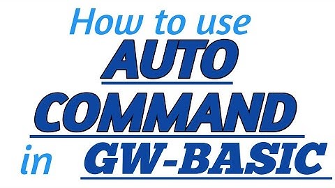 AUTO COMMAND in GW-BASIC with Practical Example in GW-BASIC